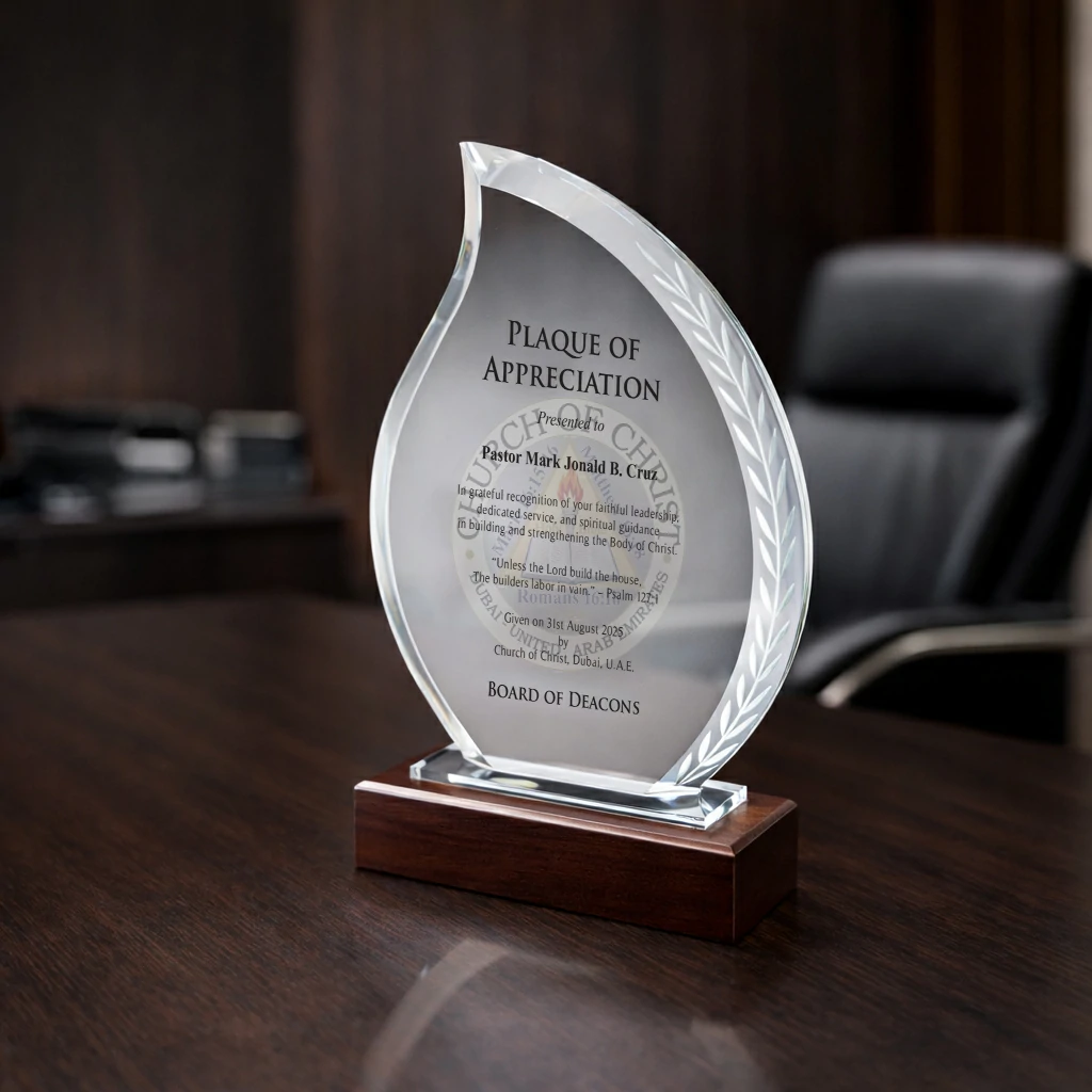 Wooden Crystal Memento